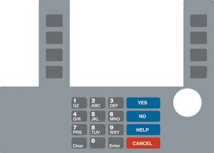 GA-T50038-170 Infoscreen Keypad Overlay