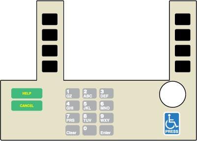 GA-T50038-175 Infoscreen Keypad Overlay