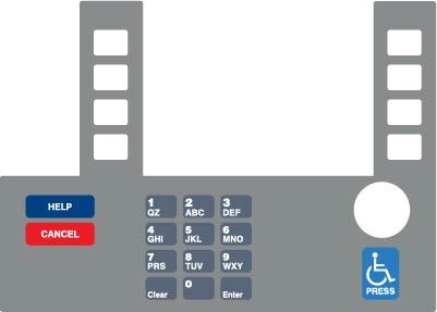 GA-T50038-180ABAS Infoscreen Keypad Overlay