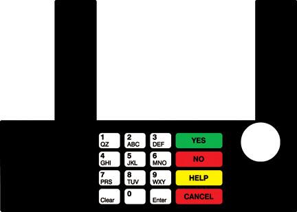 GA-T50038-54 Infoscreen Keypad Overlay