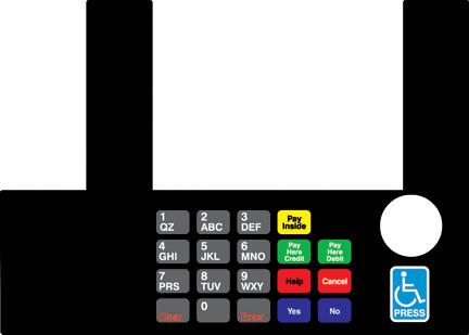 GA-T50038-58A Infoscreen Keypad Overlay