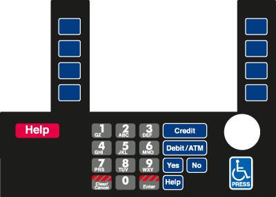 GA-T50038-73B Infoscreen Keypad Overlay