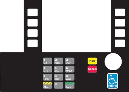 GA-T50038-FCE Infoscreen Keypad Overlay