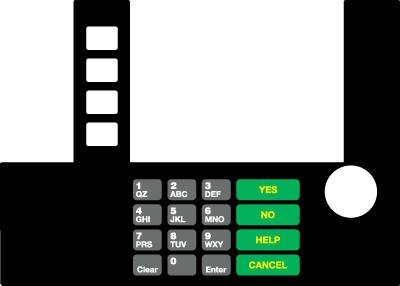 GA-T50038-JFX Infoscreen Keypad Overlay