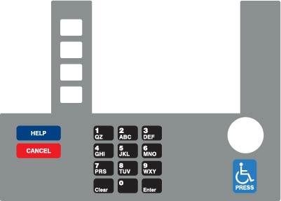 GA-T50038-P66S Infoscreen Keypad Overlay