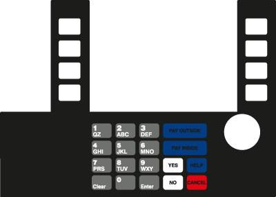 GA-T50038-X11 Infoscreen Keypad Overlay