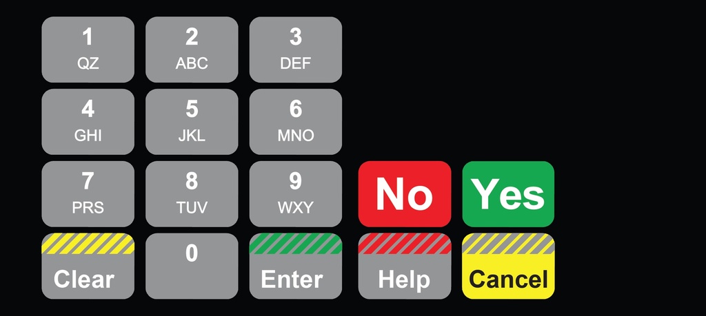 DG1-KPO-CTG-V Vista Keypad Overlay