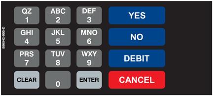 GA-886542-005D Vista Keypad Overlay