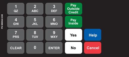 GA-886542-038D Vista Keypad Overlay