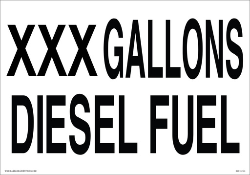 [CVD16-183] CVD16-183 - 20"W X 14"H -  XXX GALLONS Decal