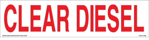 [CVD15-086] CVD15-086 - 12"W X 3"H - CLEAR DIESEL Decal