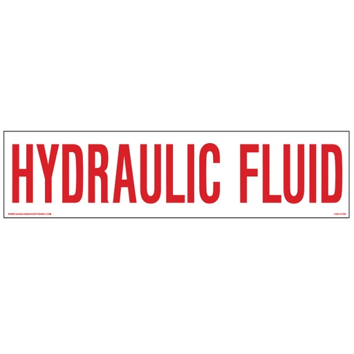 [CVD-HTZ6] CVD-HTZ6 AST - 24"W x 6"H - HYDRAULIC FLUID Decal