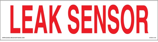 [CVD16-154] CVD16-154 - 12"W X 3"H - LEAK SENSOR Decal