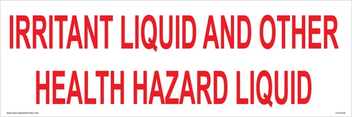 [CVD-HTZ20] CVD-HTZ20 - 24" W x 8" H - IRRITANT LIQUID Decal