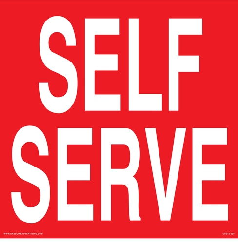 [CVD15-028] CVD15-028 - 12"W X 12"H - SELF SERVE Decal