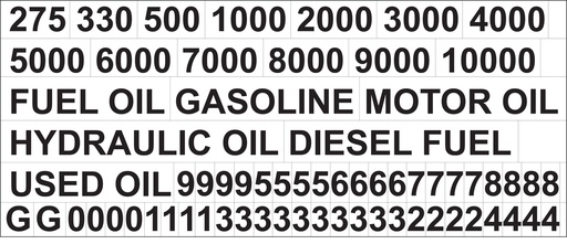 [CVD-840INFO] CVD-840INFO - 15.5"W X 6.5"H - FUEL OIL, GASOLINE... Decal