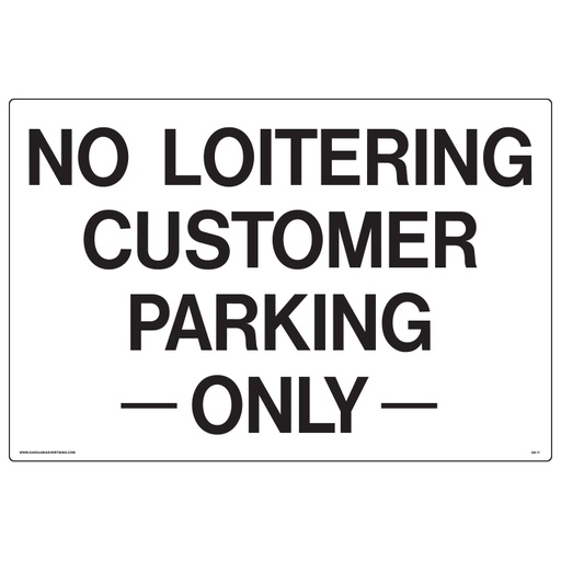 [AS-11] AS-11 - 24" x 16" Metal - Customer Parking...