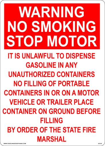 [AS-50] AS-50 - 10" x 14" Metal - No Smoking...