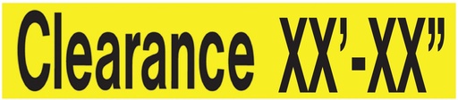 [AS-60] AS-60 - 36"W X 8"H - Aluminum Sign - CLEARANCE __ Ft.__ In.