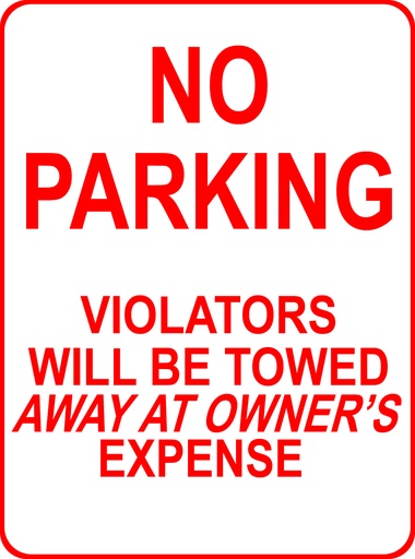 [ATS-03] ATS-03 Sign - No Parking Violator