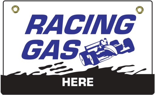 [BS-14] BS14 2 Way Sign - Racing Gas Here