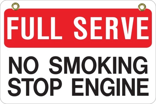 [BS-16] BS16 2 Way Sign - Full Service No Smoking Stop Eng.