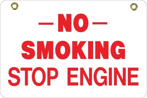 [BS-17] BS17 2 Way Sign - No Smoking Stop Engine