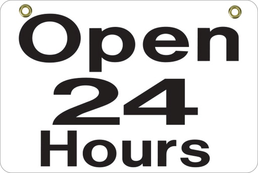 [BS-26] BS26 2 Way Sign - Open 24 Hours