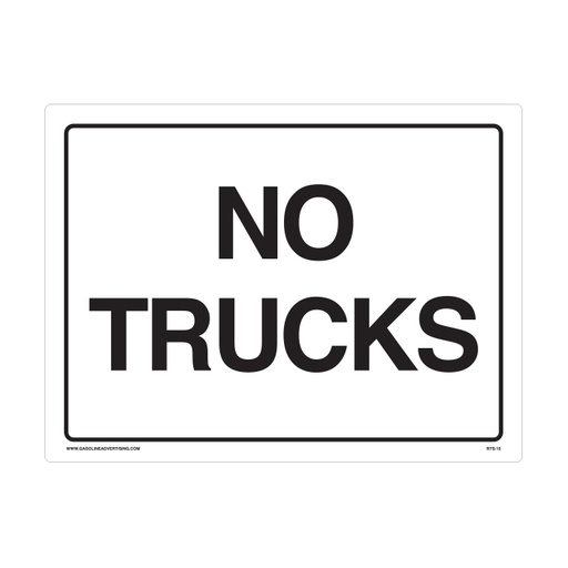 [RTS-15] RTS-15 Parking Signs  "No Trucks - "  Reflective