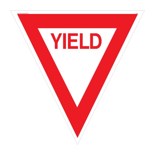 [RTS-28] RTS-28 Traffic Signs - "Yield"  Reflective