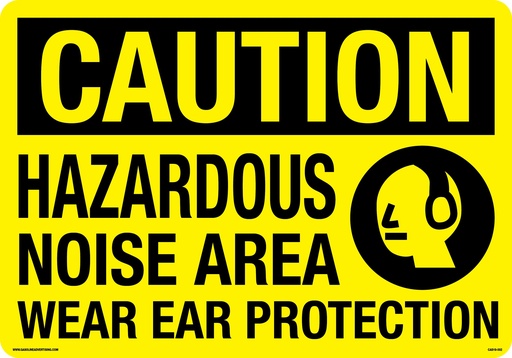 [CAS19-002] CAS19-002 10" x 7" Metal - Caution Hazardous Noise Area