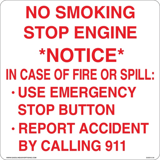 [CAS15-34] CAS15-34 - 12" x 12" Metal - No Smoking...