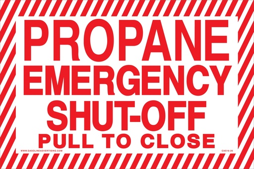 [CAS16-26] CAS16-26 - 12" x 8" Metal - Propane Emergency Shut-Off