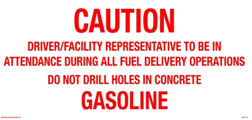 [CAS21-107] CAS21-107 - 20"W X 10"H CAUTION GASOLINE Aluminum Sign