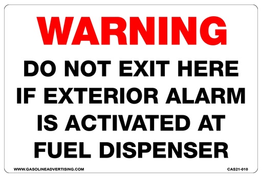 [CAS21-010] CAS21-010 - 12"W x 8"H WARNING Aluminum Sign