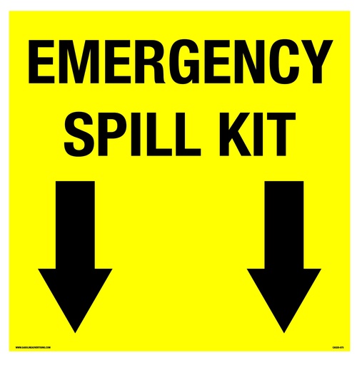 [CAS20-075] CAS20-075 - 15"W x 15"H EMERGENCY SPILL KIT Aluminum Sign