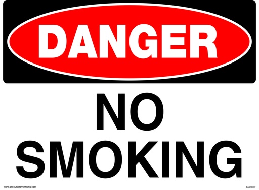 [CAS19-037] CAS19-037 - 16"W x 12"H DANGER NO SMOKING Aluminum Sign