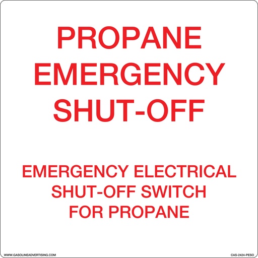 [CAS-2424-PESO] CAS-2424-PESO - 24" x 24" Aluminum Sign - Emergency Switch...