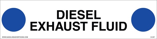 [D-397] D-397 API COLOR CODED DECAL - DIESEL EXHAUST FLUID