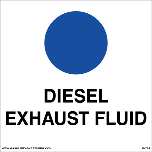[D-774] D-774 API Color Coded Decal - DIESEL EXHAUST FLUID