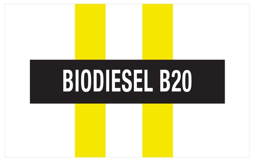 [CAS19-041-1] CAS19-041-1- 24"W x 15"H BIODIESEL B20 Aluminum Sign