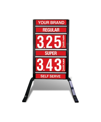 2 GRADES VXS210 SERIES FUEL PRICE SIGN WITH 12" FLIP DIGITS VERSA DISPLAY - FREESTANDING - CURB STAND - MONUMENT STYLE