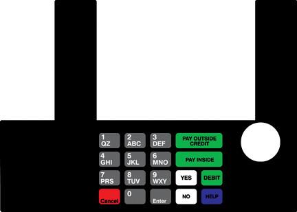 [GA-T50038-1041] GA-T50038-1041 Infoscreen Keypad Overlay