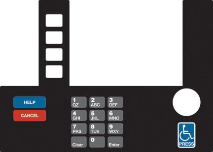 [GA-T50038-109A] GA-T50038-109A Infoscreen Keypad Overlay