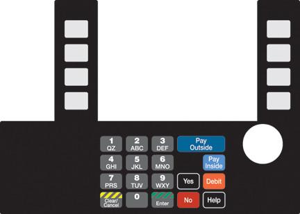 [GA-T50038-1130] GA-T50038-1130 Infoscreen Keypad Overlay