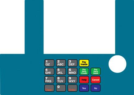 [GA-T50038-1140] GA-T50038-1140 Infoscreen Keypad Overlay