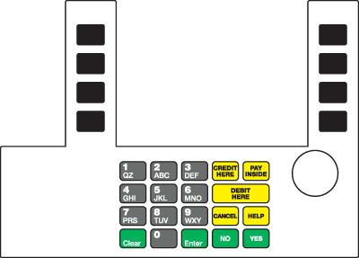 [GA-T50038-1152W] GA-T50038-1152W Infoscreen Keypad Overlay