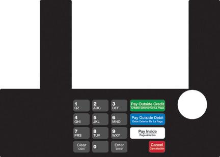 [GA-T50038-1154] GA-T50038-1154 Infoscreen Keypad Overlay