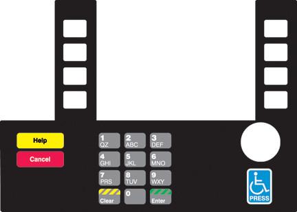 [GA-T50038-121A] GA-T50038-121A Infoscreen Keypad Overlay