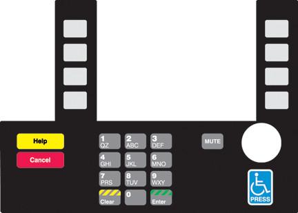 [GA-T50038-123A] GA-T50038-123A Infoscreen Keypad Overlay